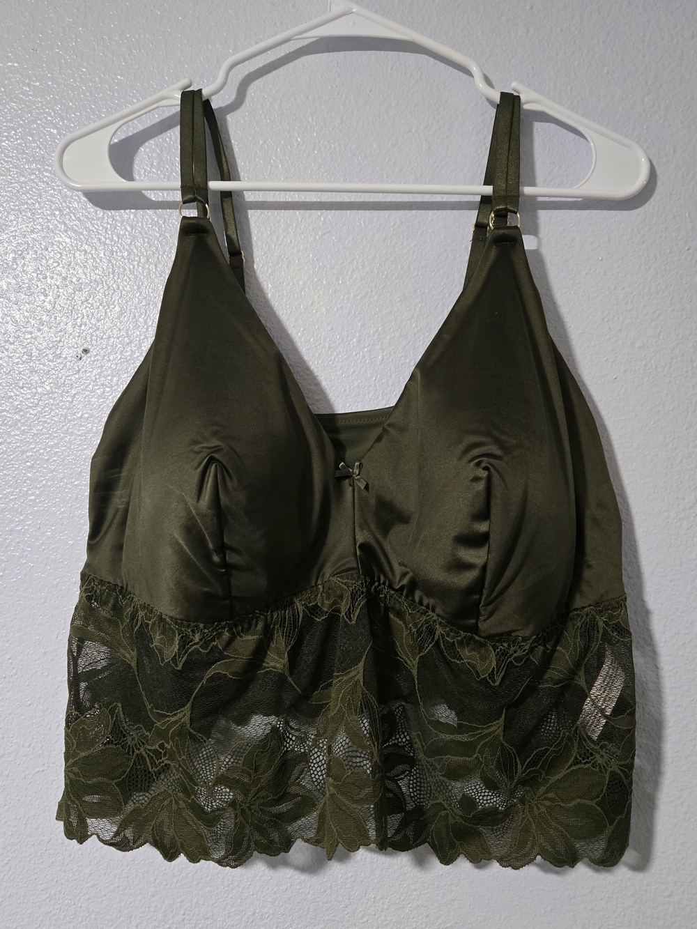 Auden Olive Lace Bralette - Deep Olive Green